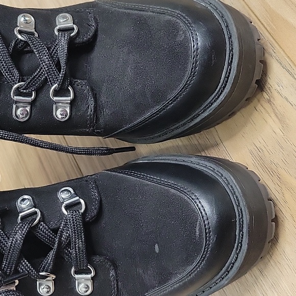 J LO Black Rigly Lace-Up Ankle Boots - Picture 10 of 15